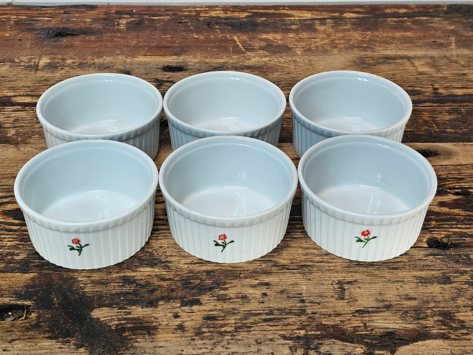 Retro Floral Kitchen Set /Creamer/Ramekins/Covered Casserole Dish/Pie Dish
