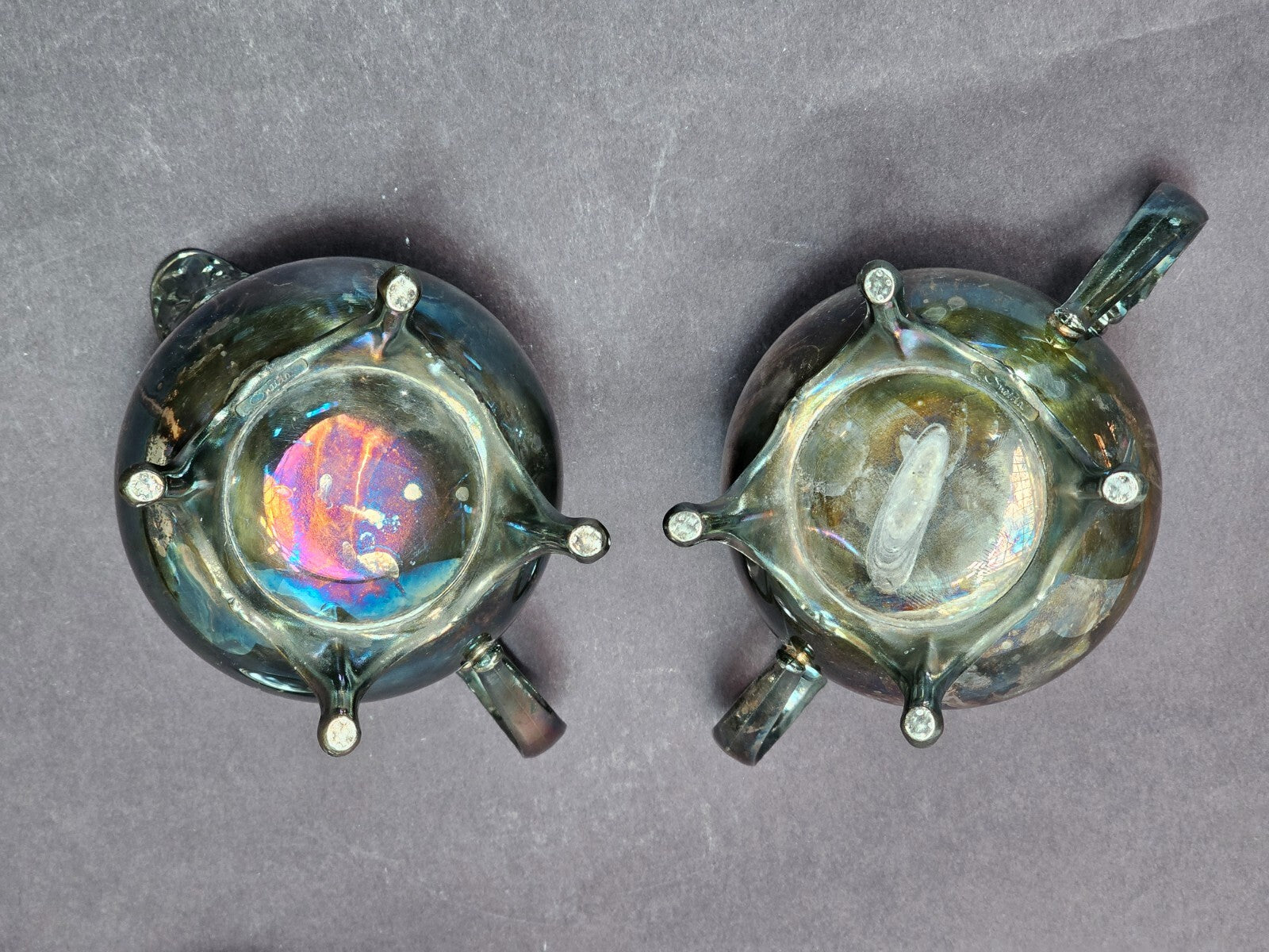 Vintage Oneida Silver Plated Sugar Bowl & Creamer Set