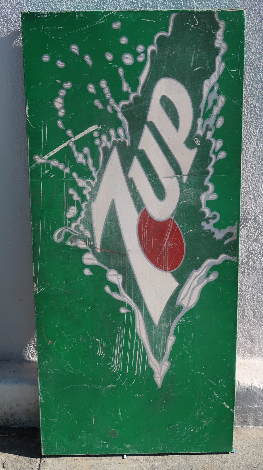 Set of 2 Large Vintage 7 Up Soda Ads Steel 52" x 24" x 1.75" (each)