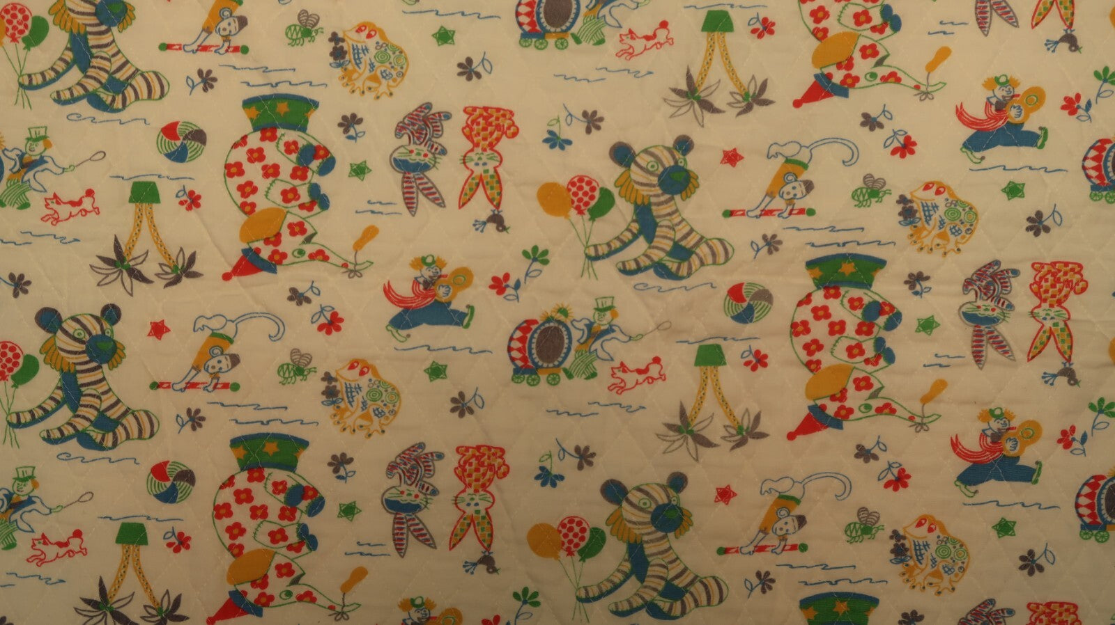 Vintage Baby Blanket Circus 43" x 54"