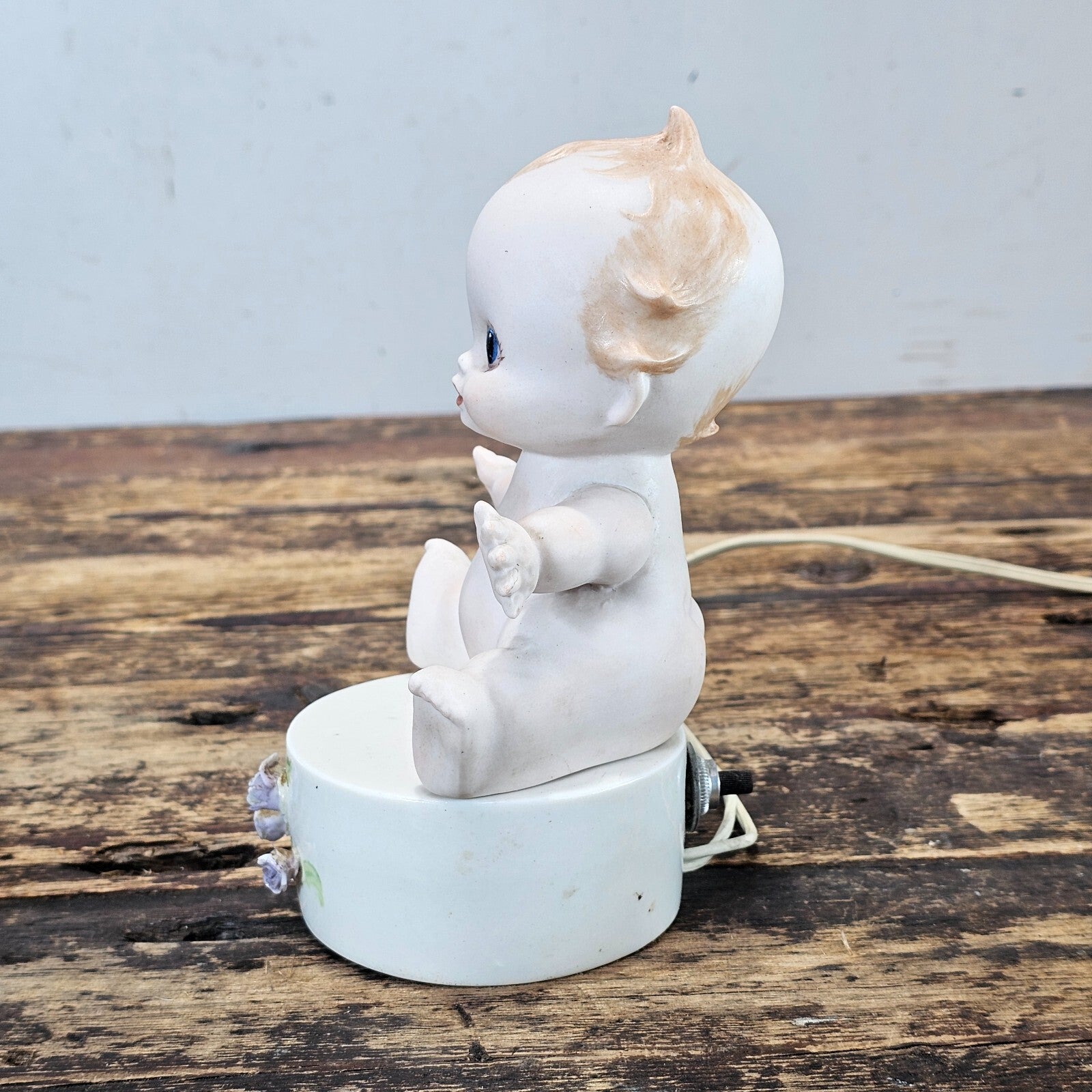 Vintage Kewpie Baby Doll Bisque Lamp