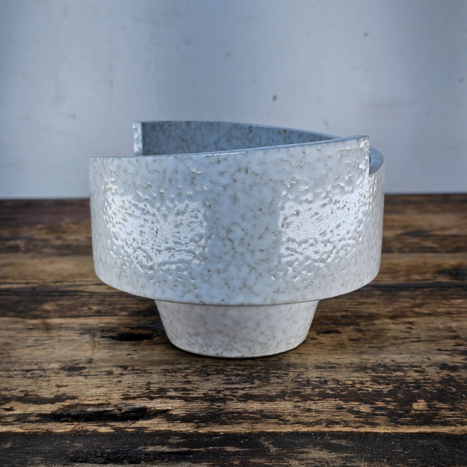 Vintage Kozan-gama Ashtray / Planter | Japanese MCM Brutalist Studio Pottery