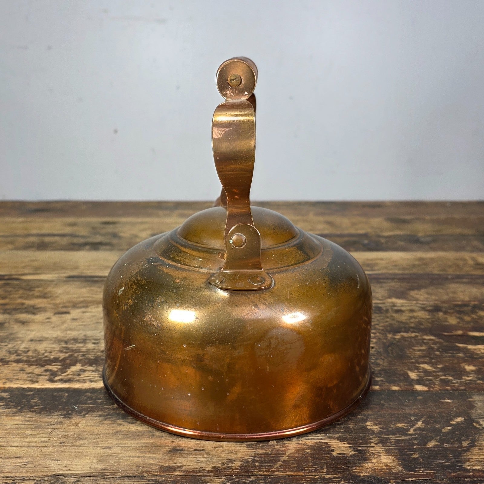 Vintage ODI Solid Copper Kettle with Wooden Handle – Made in Portugal, 1960s–70s