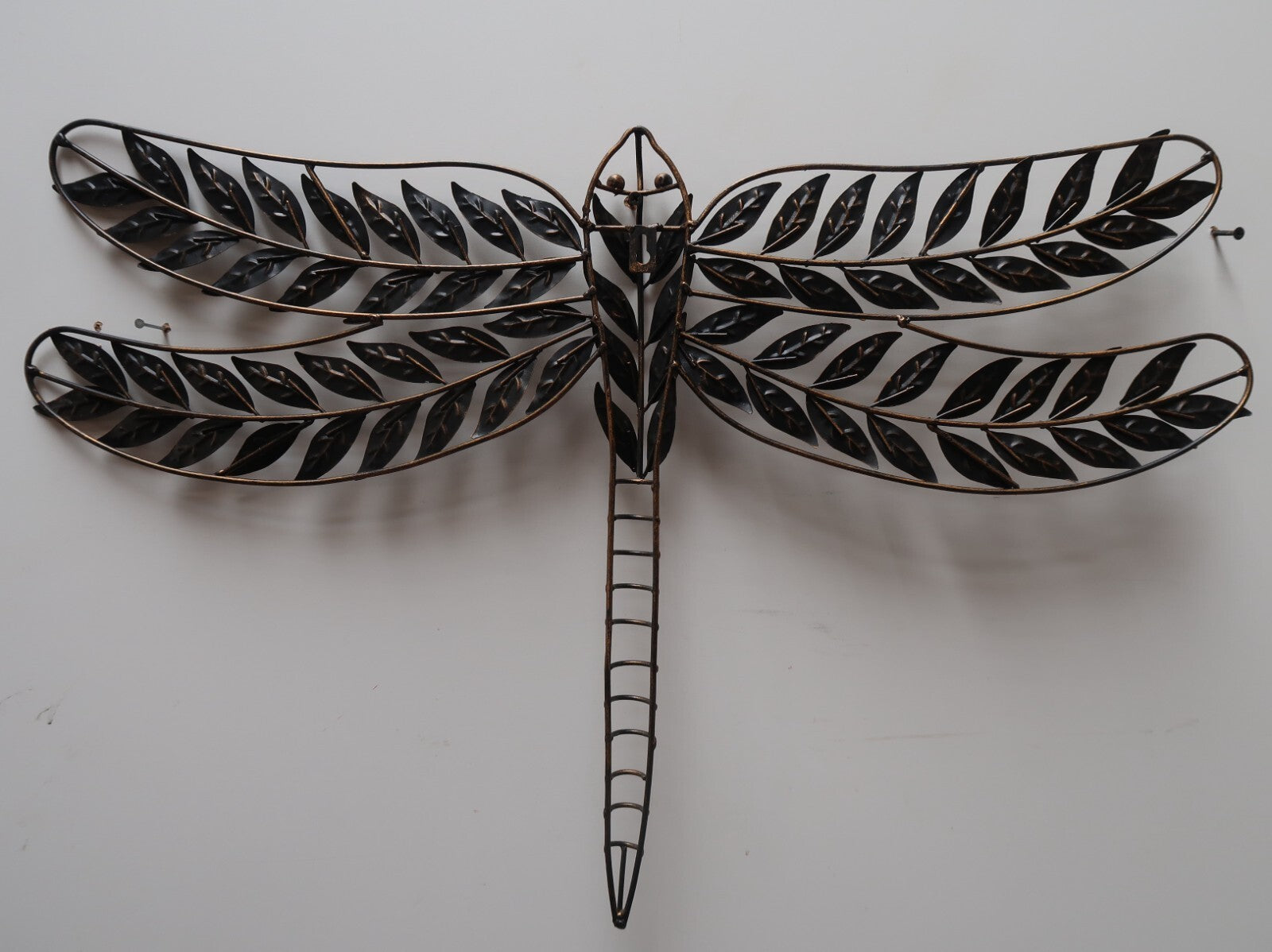 Set of 2 Metal Butterfly (W26" x H18") & Dragonfly (W29" x H19") Wall Art Decor
