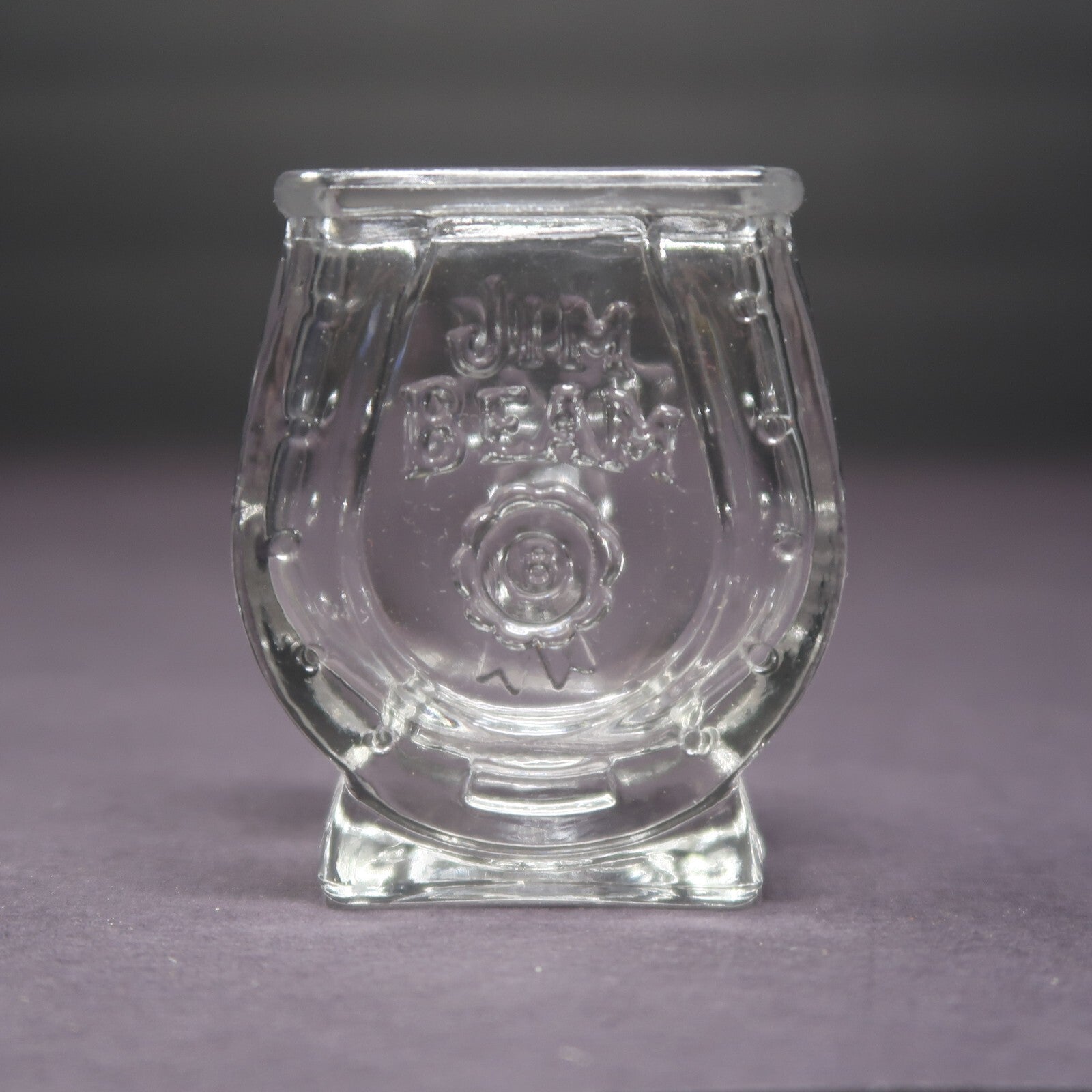 Jim Beam Horseshoe Shaped Shot Glass Toothpick Holder H 2.5"