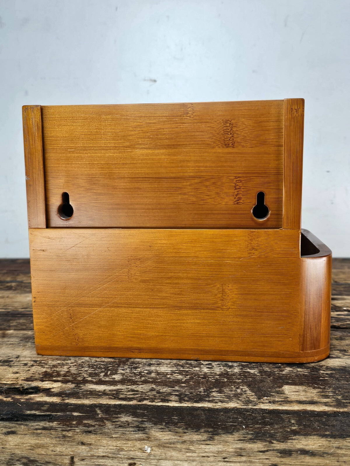 Bamboo Suggestion Box With Side Compartment 9.5"L x 8"H x 7.75"D