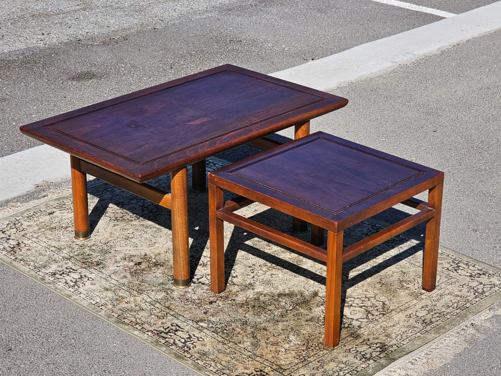 Drexel Heritage Ming Nesting Tables Asian Style Side Tables 32"L x 20"W x 15"H