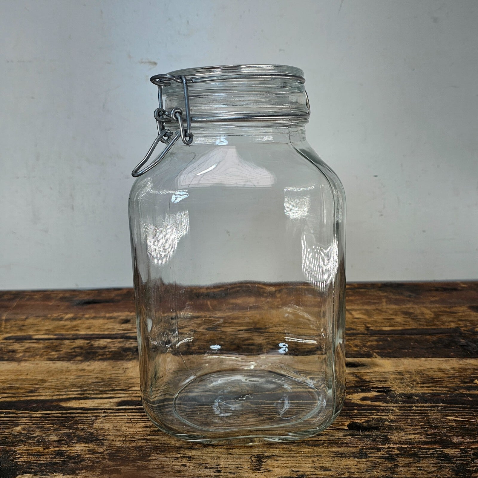 Bormioli Rocco Fido Glass 3 Liter Square Canning Jar from ITALY (No Gasket)