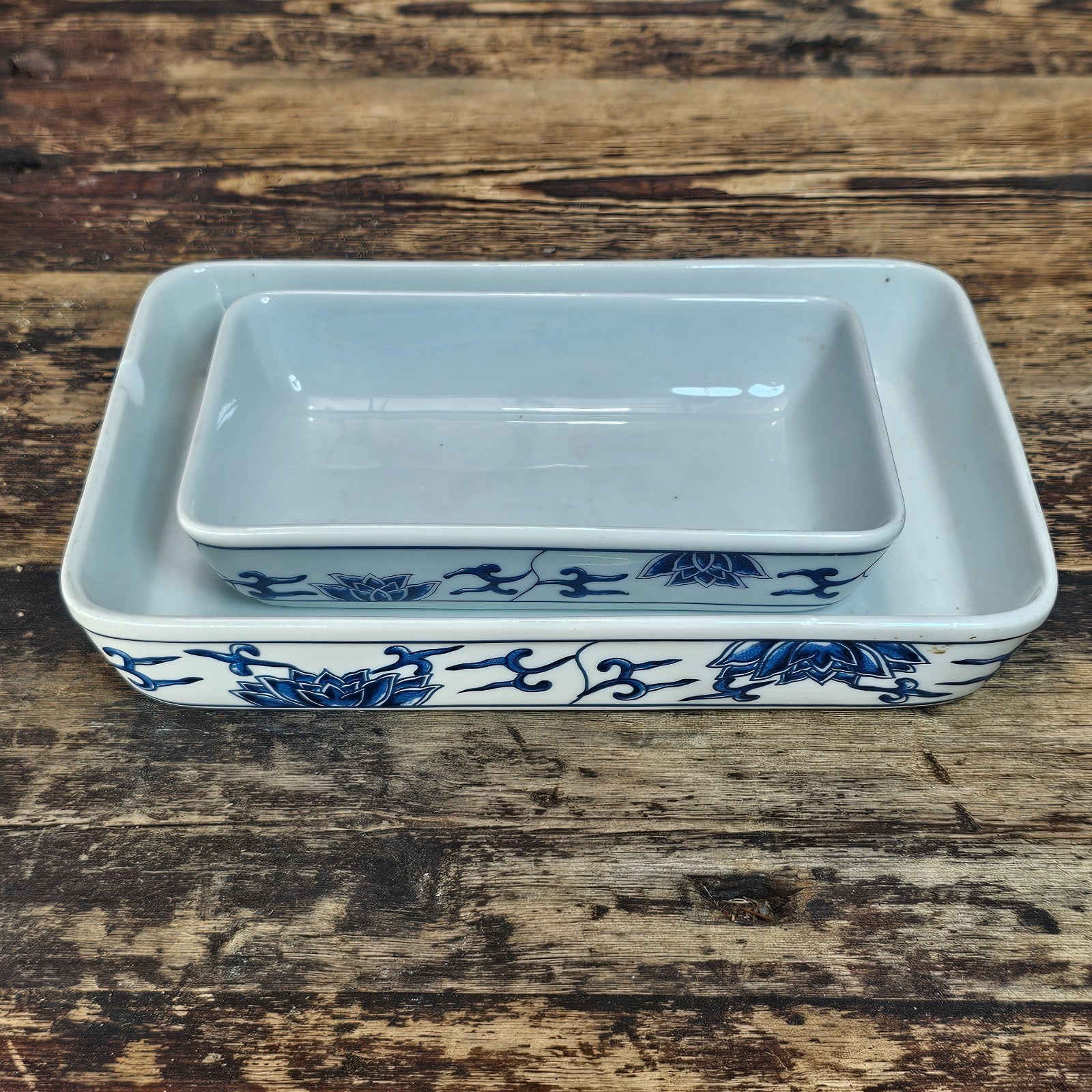 Vintage China Airlines First / Business Class Porcelain Trays by TATUNG Set of 2