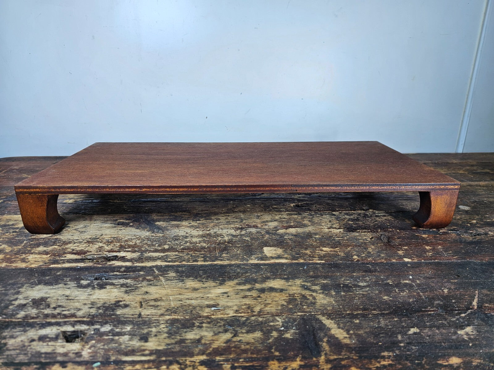 Japanese Wooden Ikebana Vase Bonsai Display Stand With Legs