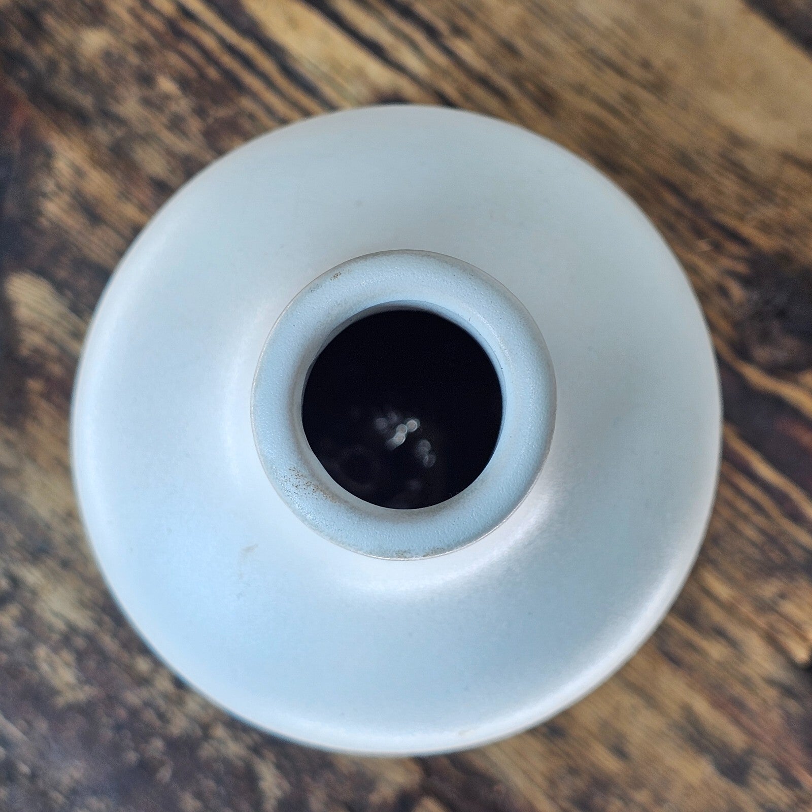 West Elm White Ceramic Vase Bottle 4.25"Diam x 9"H