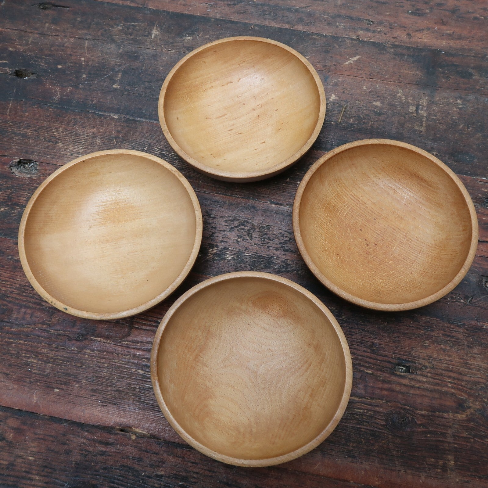 Vintage Wooden Bowls Made By Matsumoto Aizuwakamatsu City in Japan