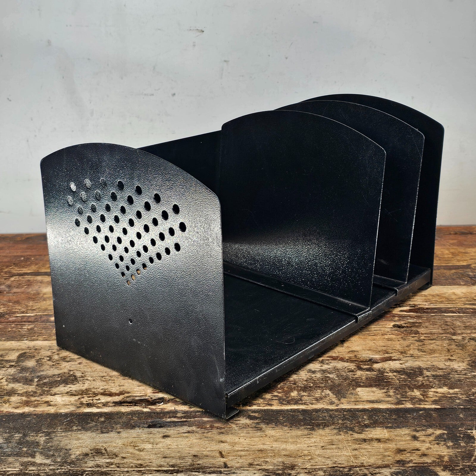 Vintage Black Metal Desk Organizer