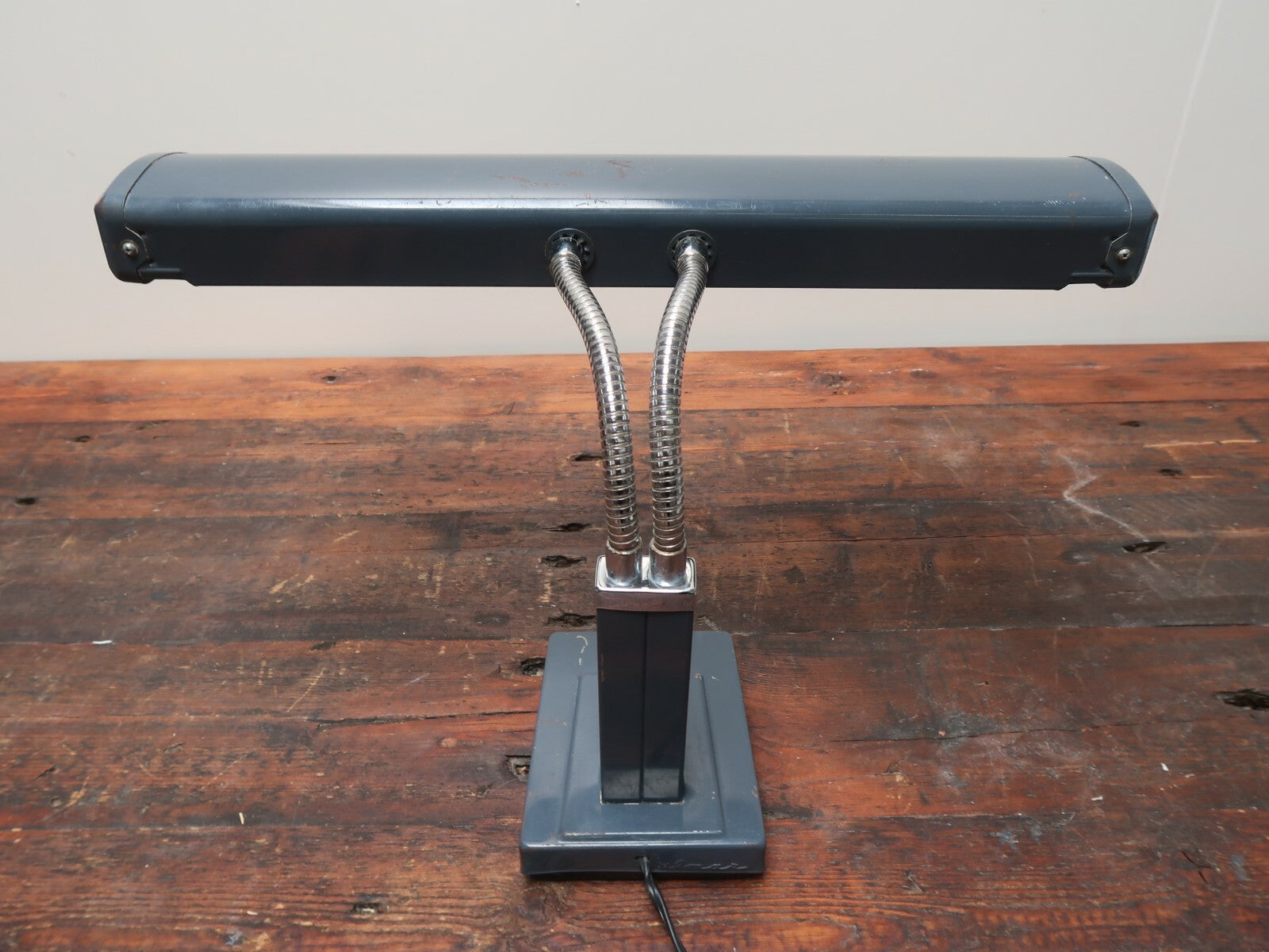 Vintage Imar Double Gooseneck Office Desk Lamp Light Made In Japan