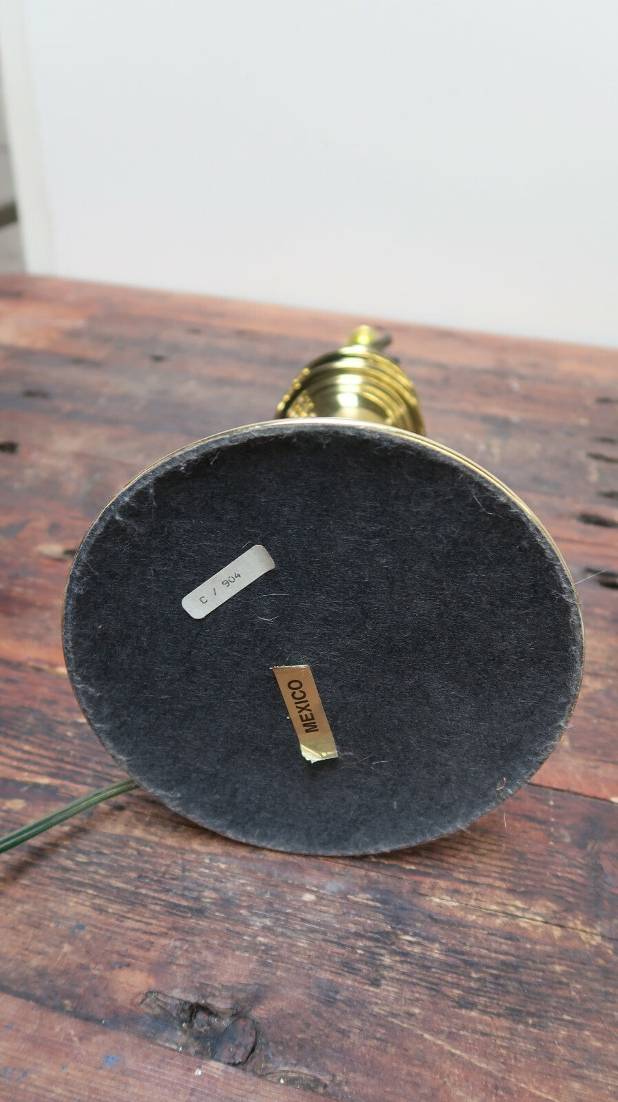 Vintage Leviton Brass Table Lamp 7" x 7" x H23.5"