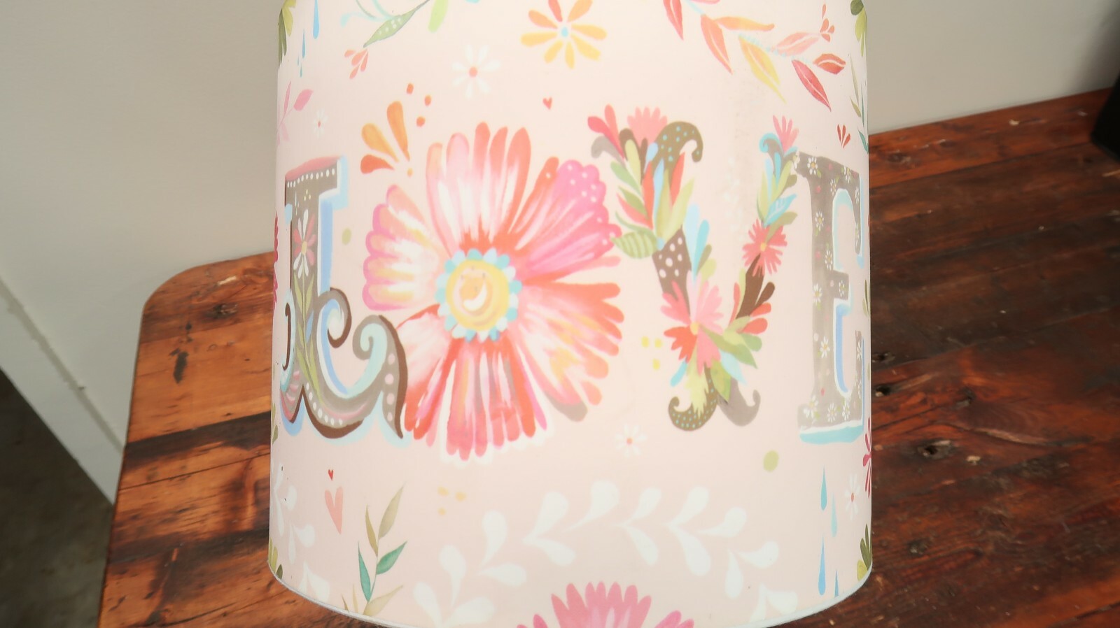 Oopsy Daisy Fine Art For Kids Table Lamp " Love "