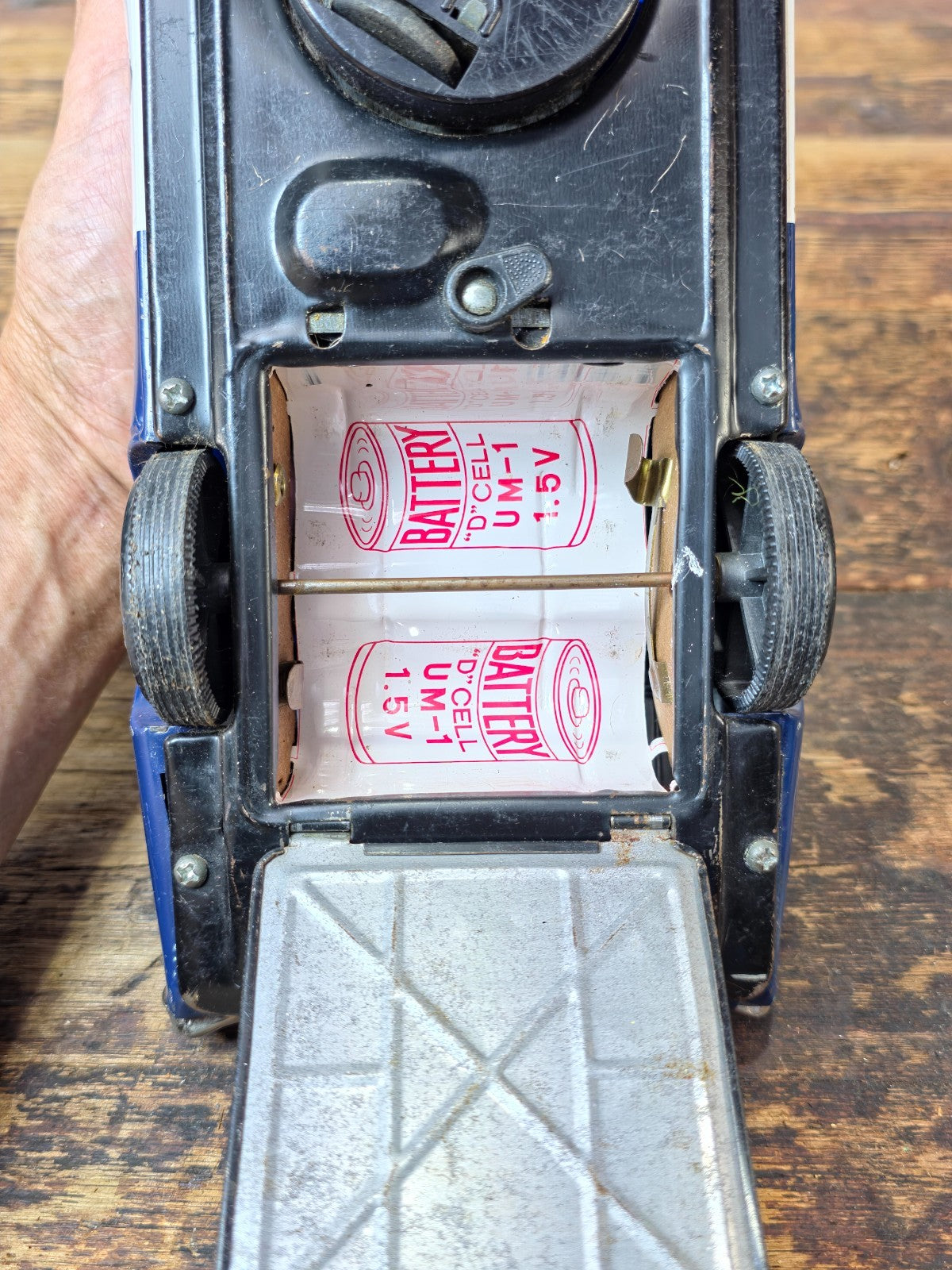 Vintage Tin Police Car Highway Patrol — Made in Japan, 1960s, Parts Only