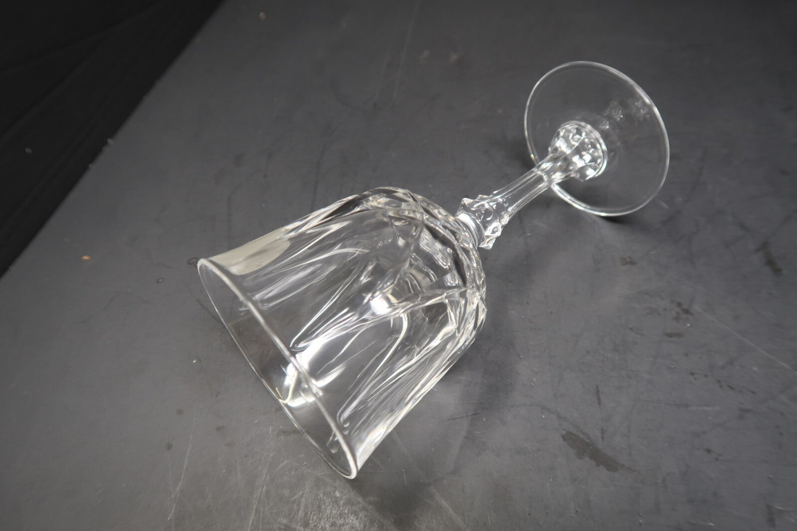Set of 4 Cristal D'Arques Crystal Wine Goblets Glasses 3" x 3" x H 6" (each)