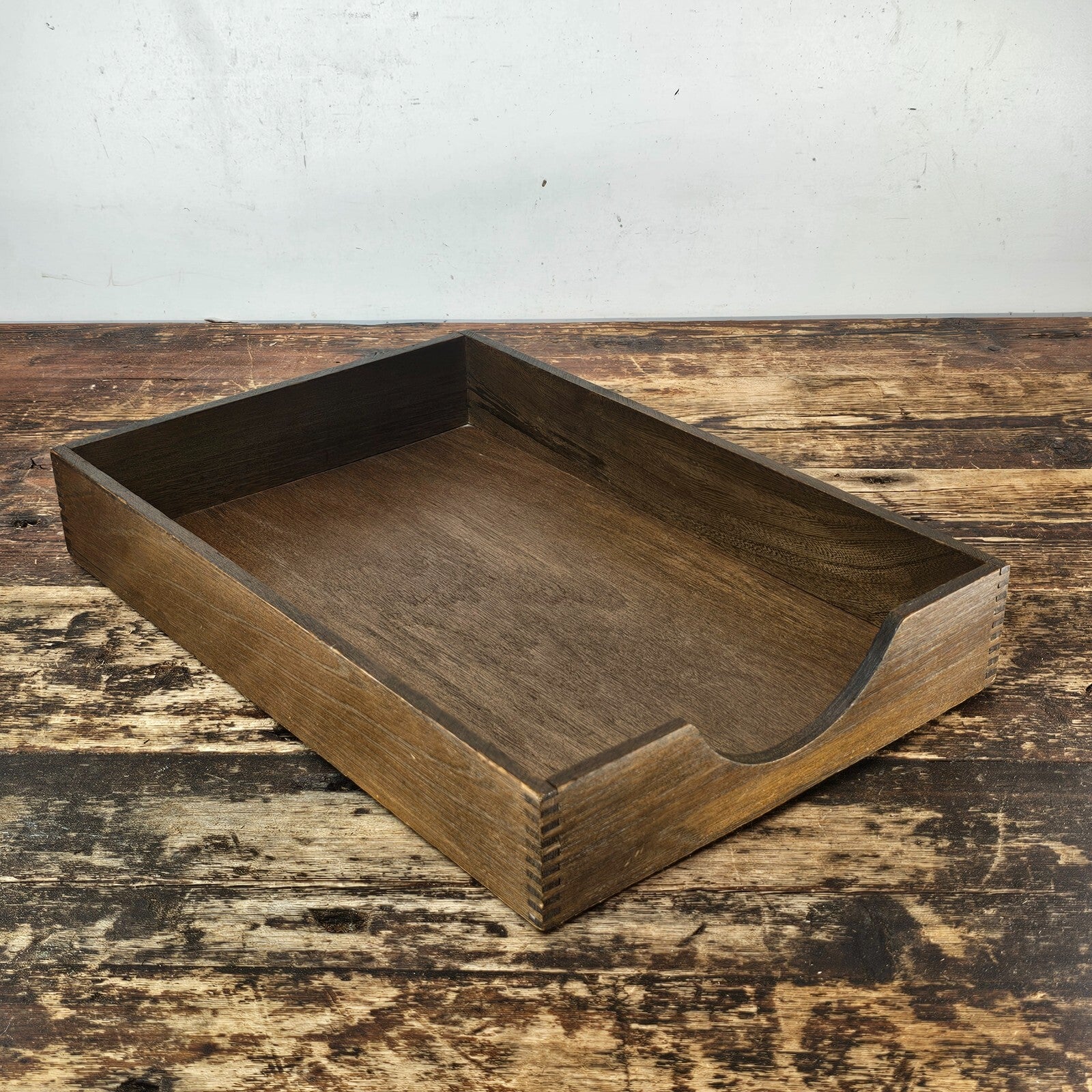 Vintage Hedges Files "The Line" No. 1722 Oak Wood Paper Tray