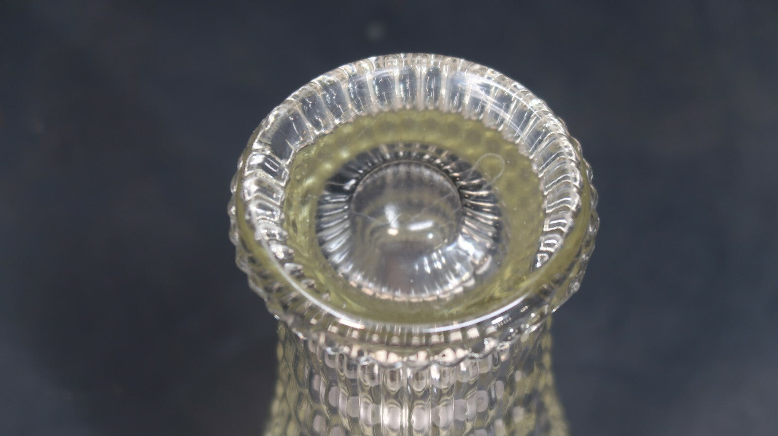 Vintage Ribbed Ripple Footed Juice Glass Tumbler H6.5"