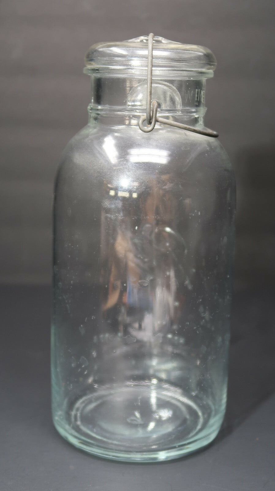 Vintage Ball IDEAL Glass Canning Jar Wire Bail No.9 H10"