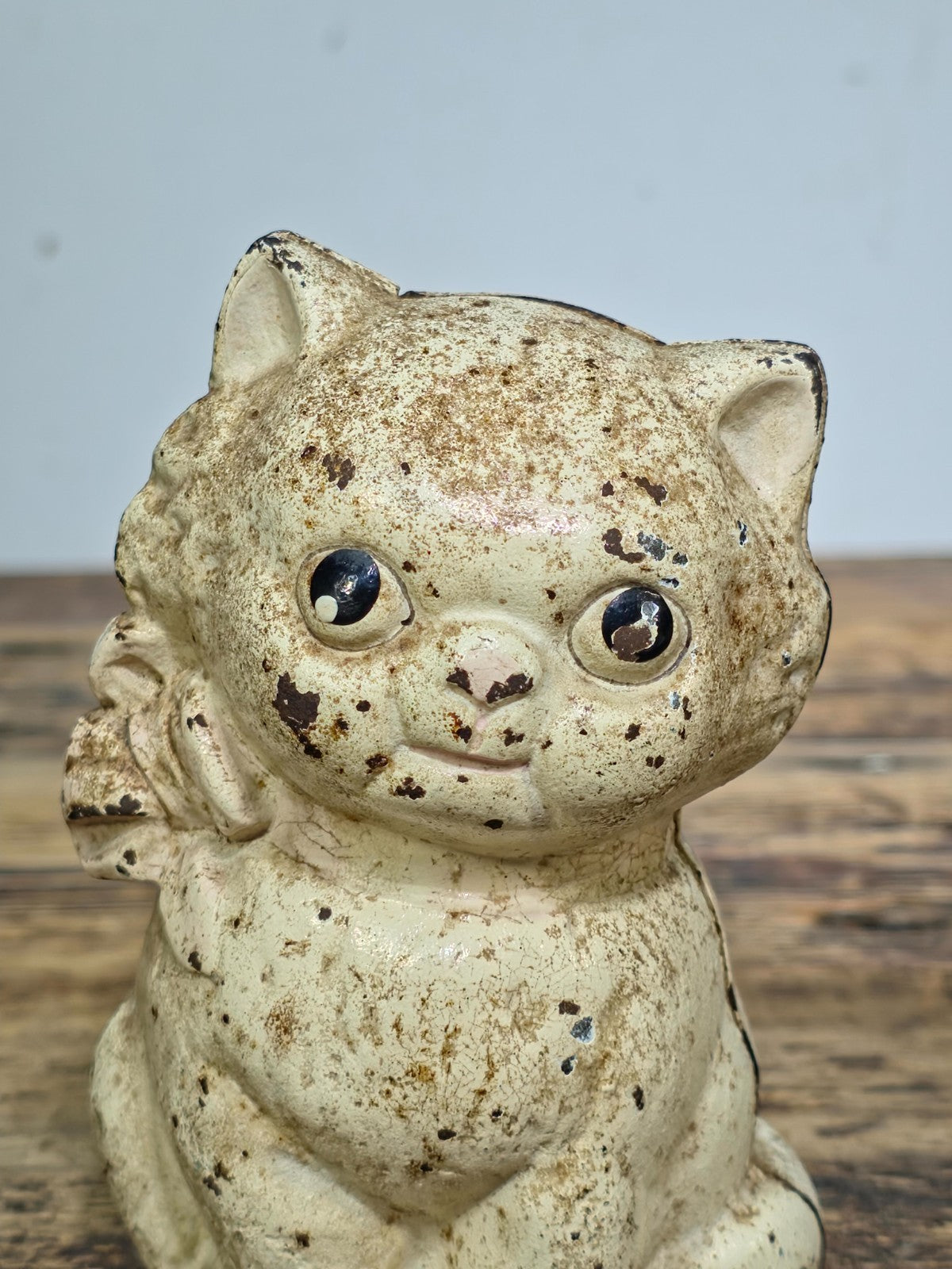 Hubley Cast Iron Cat Coin Bank #820 c.1920s–30s Original Vintage USA