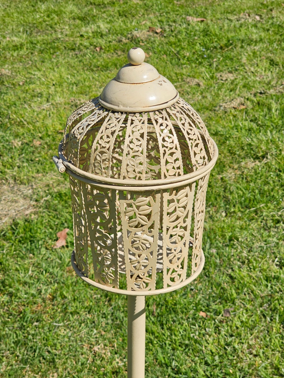 Vintage Style Birdcage Candle Holder Stand 45"H