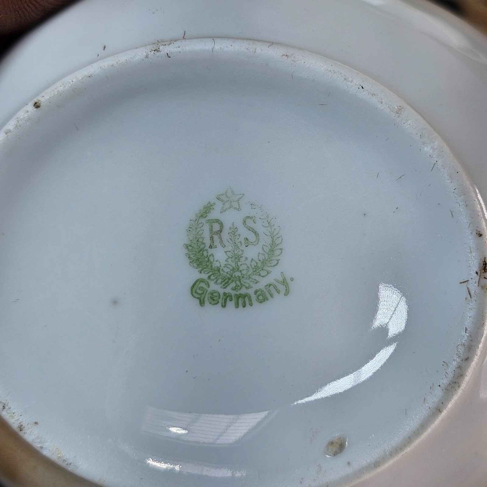 Antique RS Germany Creamer & Sugar Bowl Set - White Lilies, c. 1910s-20s