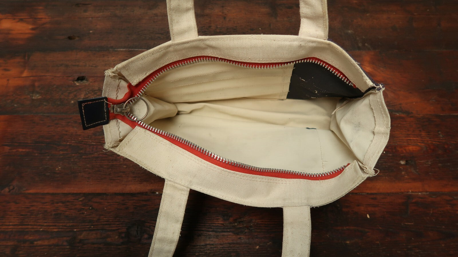 Vintage American Flag Canvas Handbag 12.5" x 8.5" x 4" Drop 9"