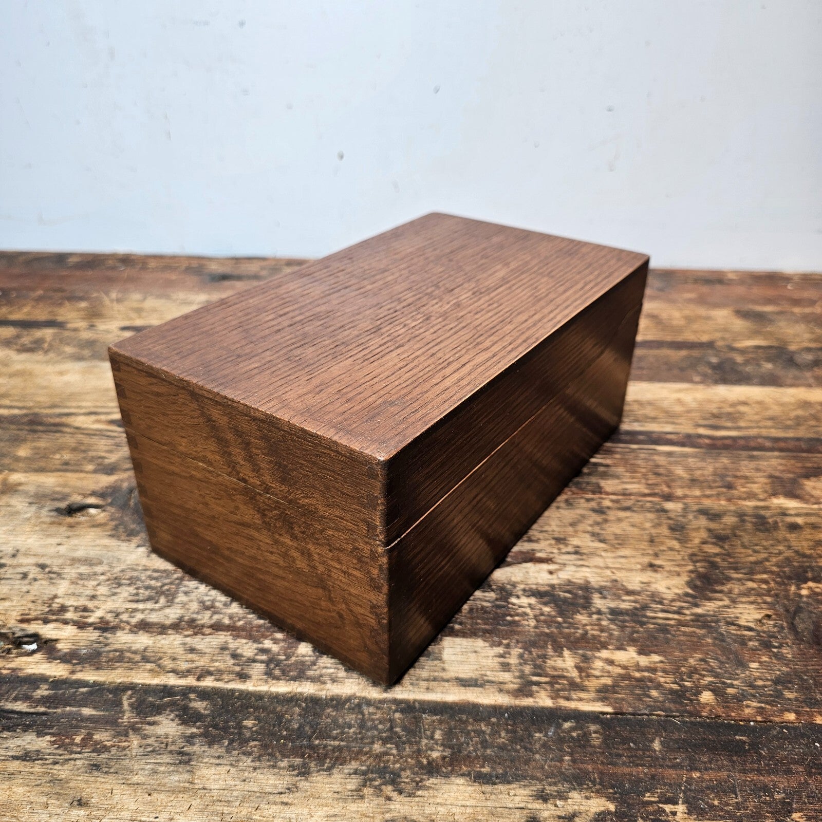 Vintage Wooden Index Card File Box - Goodwill Industries (1974-1992)