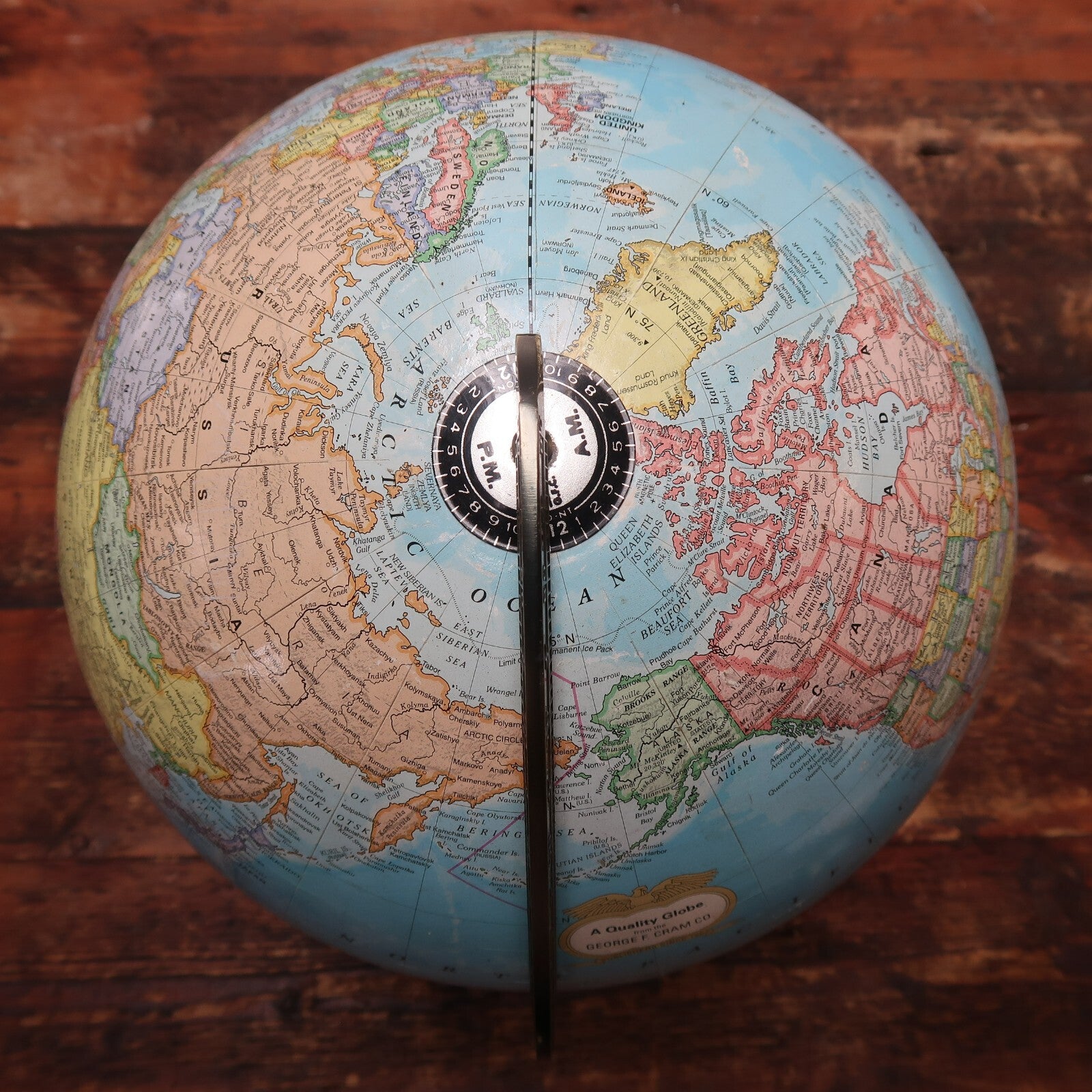 A Quality Globe The George F. Cram Company World Globe 12" Diameter