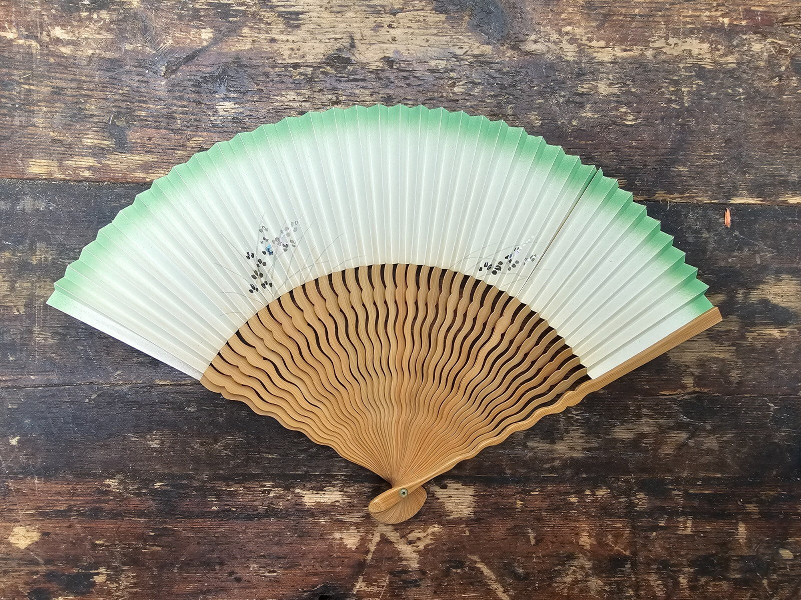 Japanese Paper Folding Fan Sensu Bamboo Frame