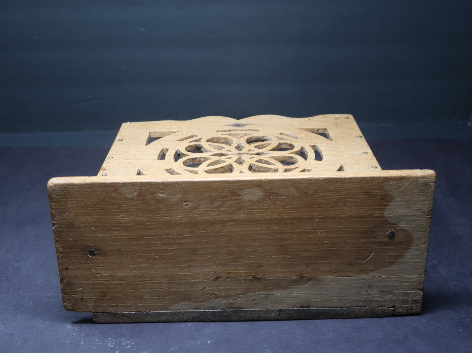 Antique Handmade Wood Mail Box Wall Letter Sorter 10.5" W x 4.75" D x 18.75" H