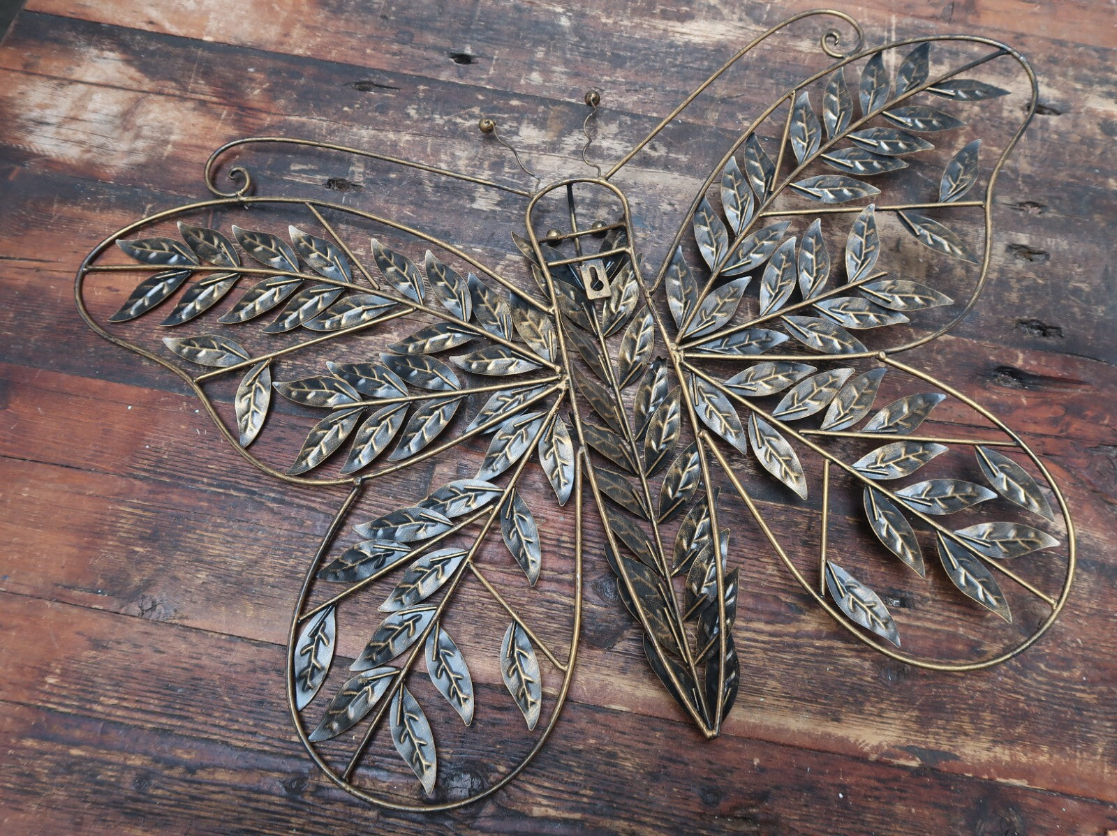 Set of 2 Metal Butterfly (W26" x H18") & Dragonfly (W29" x H19") Wall Art Decor
