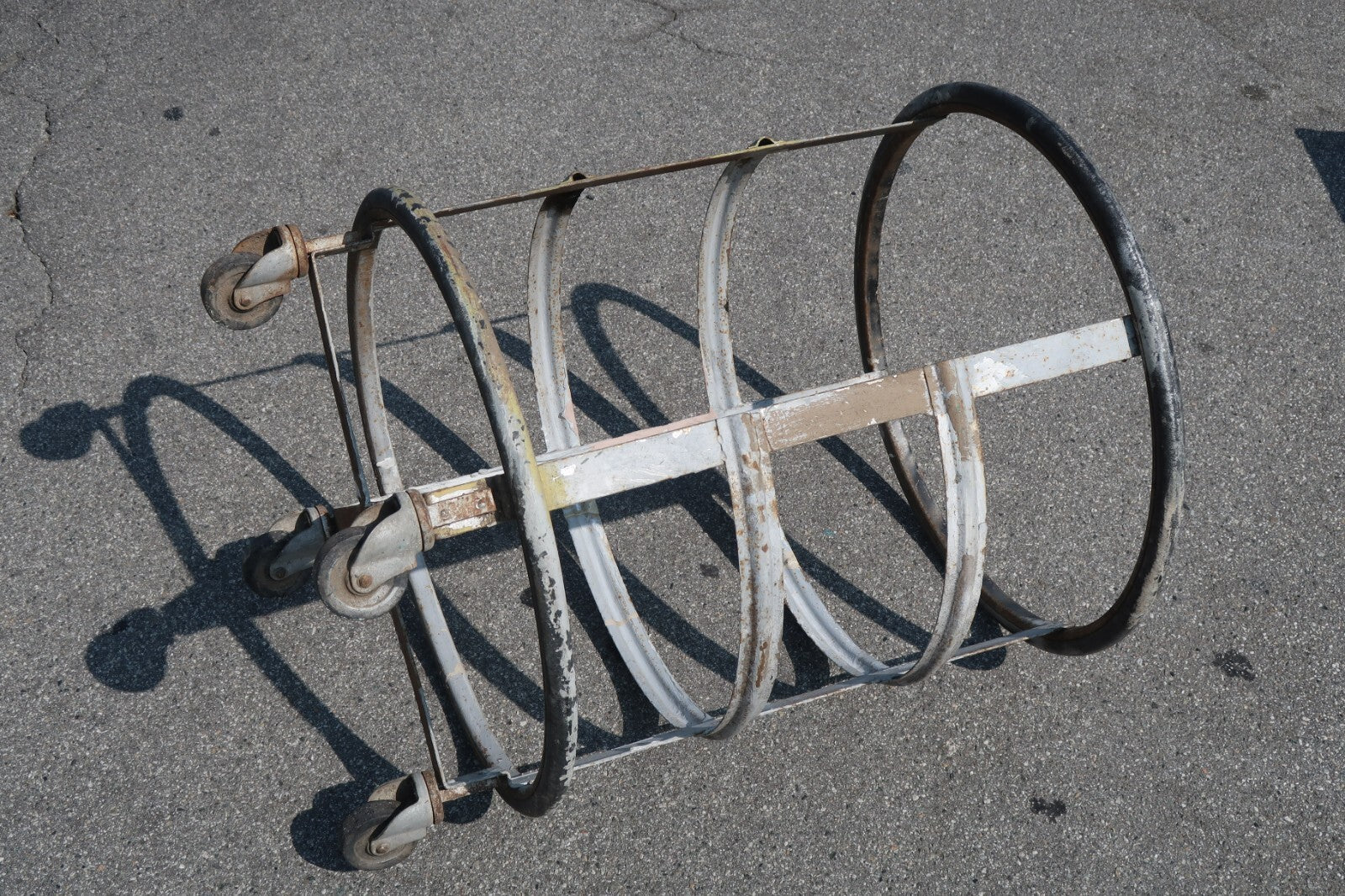 Industrial Cart Round Hamper Trash Can Dolly Wheels Colson Corp. Dia 24" x H 31"