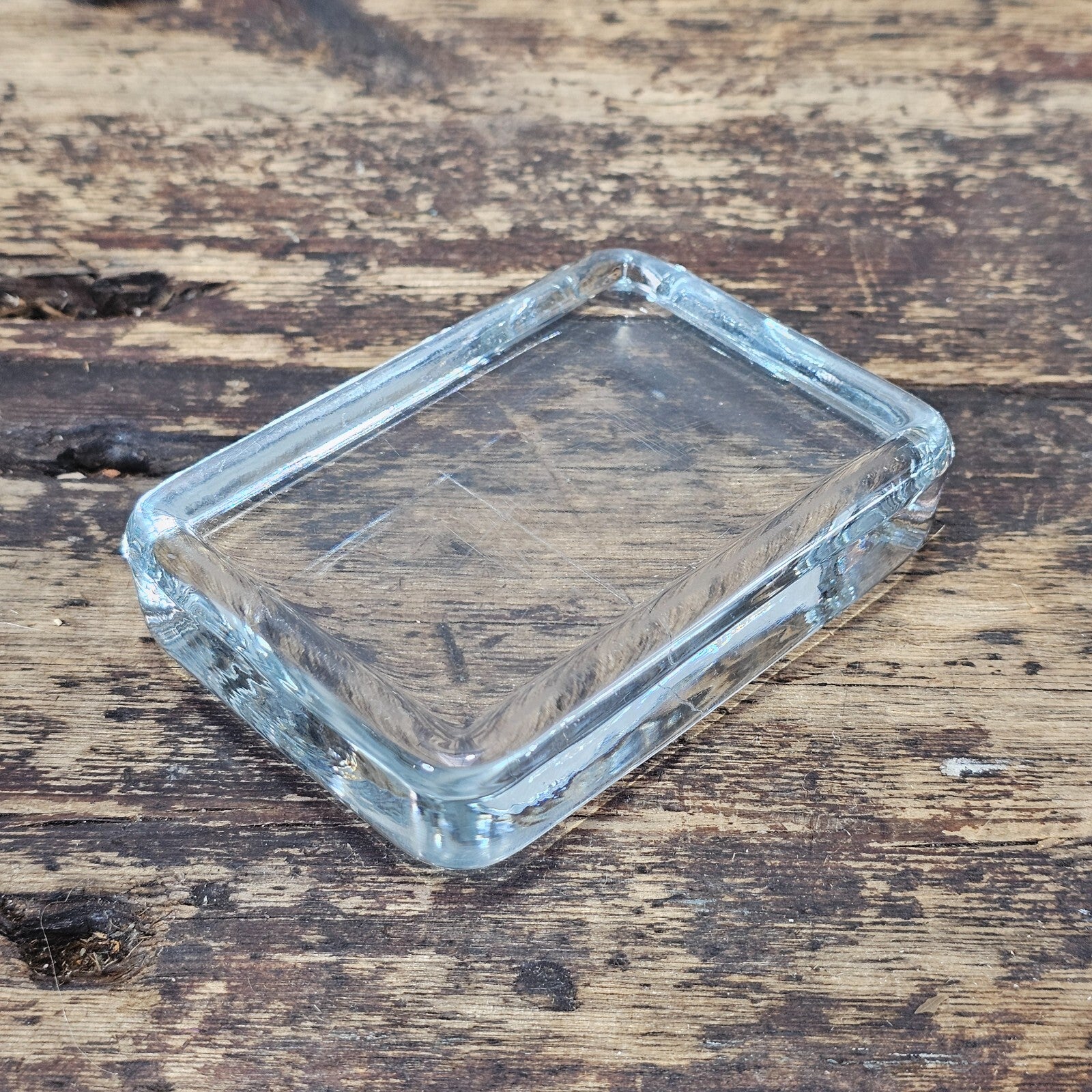 Vintage Glass Paperweight 2.75"W x 4"L x 1"H (13 oz.)