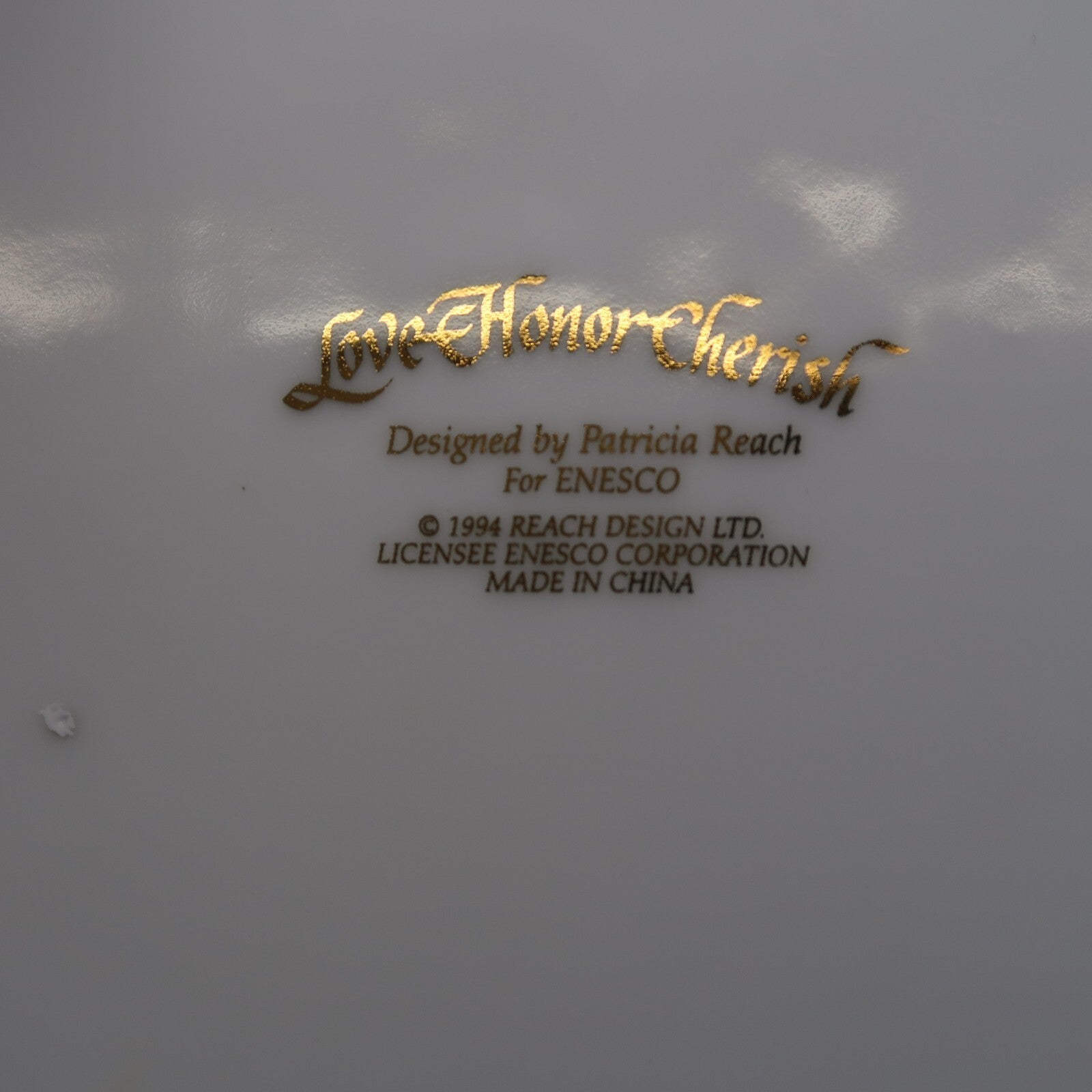 Enesco LOVE HONOR CHERISH 50th Wedding Anniversary Plate