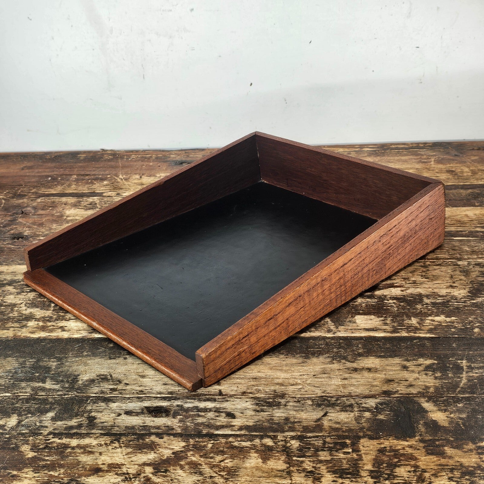 Jens Risom Style Vintage Walnut Letter Tray (1950s-1960s)