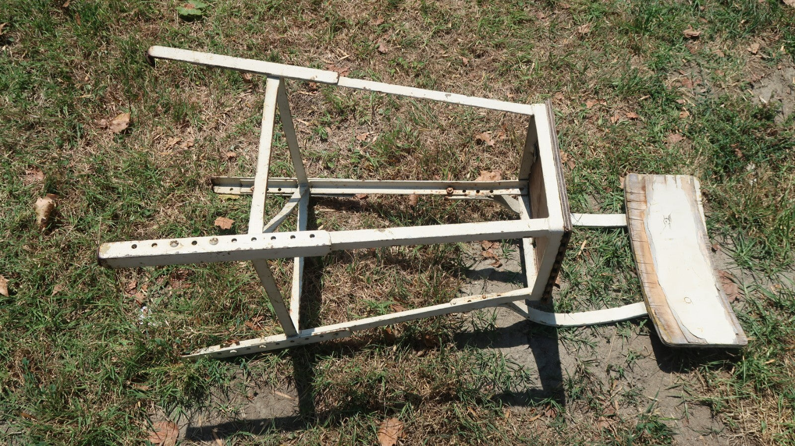 Vintage Angle Steel Stool Industrial Stool Plant Stand Weathered