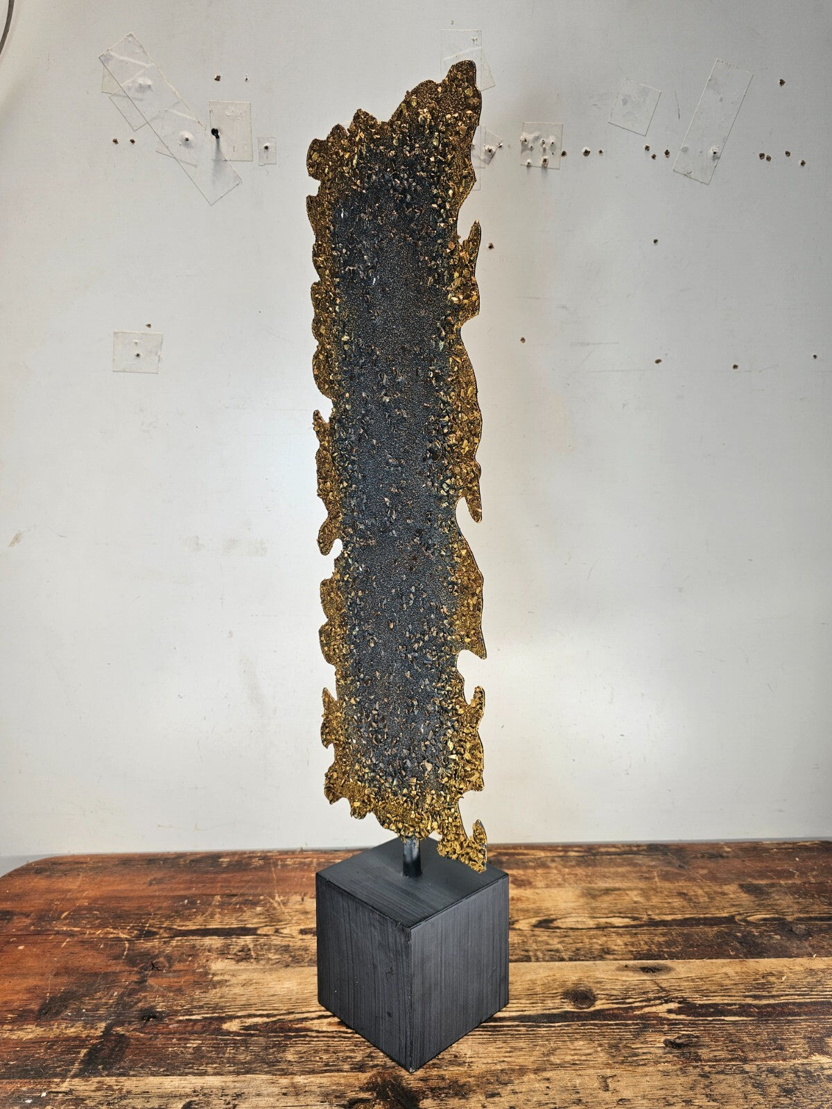 Wrought Iron Art Sculpture By Gold Leaf Design Group 31"H
