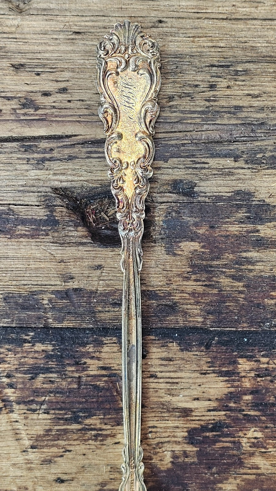 RARE Antique Dominick & Haff Renaissance Enameled Sterling Silver Food Pick 5.5"
