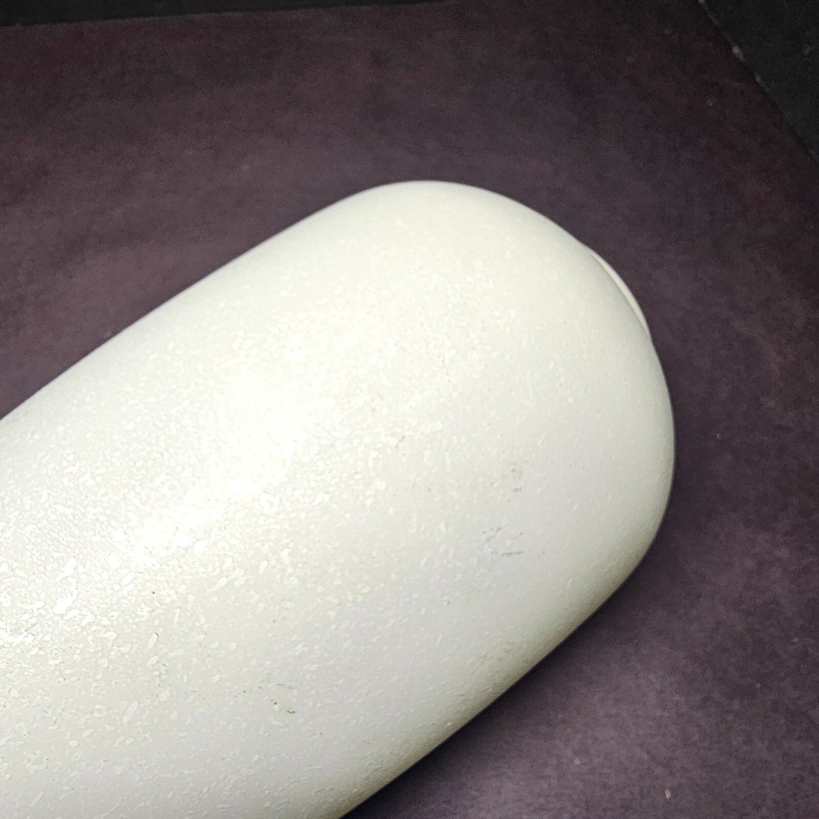 Studio Nova Portugal White Speckled Glass Vase 9"H 1980s