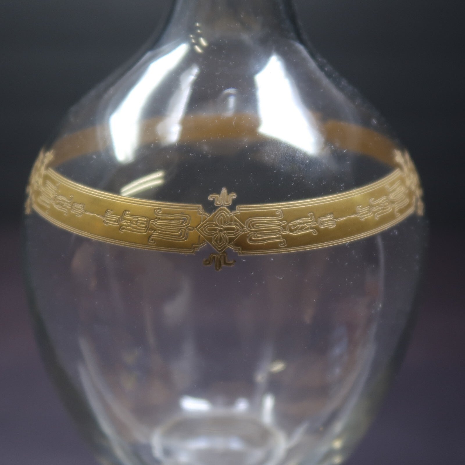 Antique Crystal Wine Decanter Marked 328 (No Stopper ) 10" H