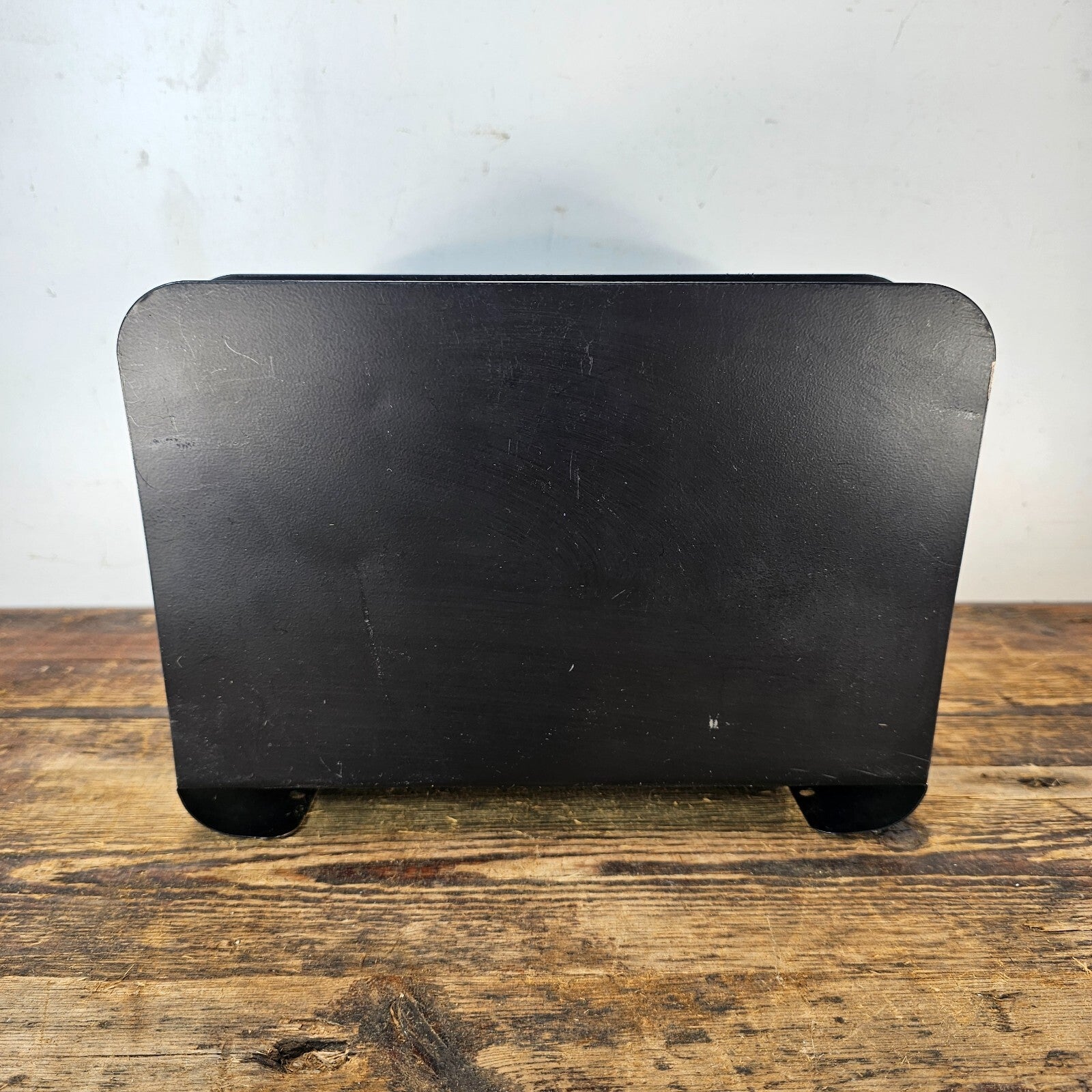 Vintage 6 Compartment Black Steel Desktop File Organizer