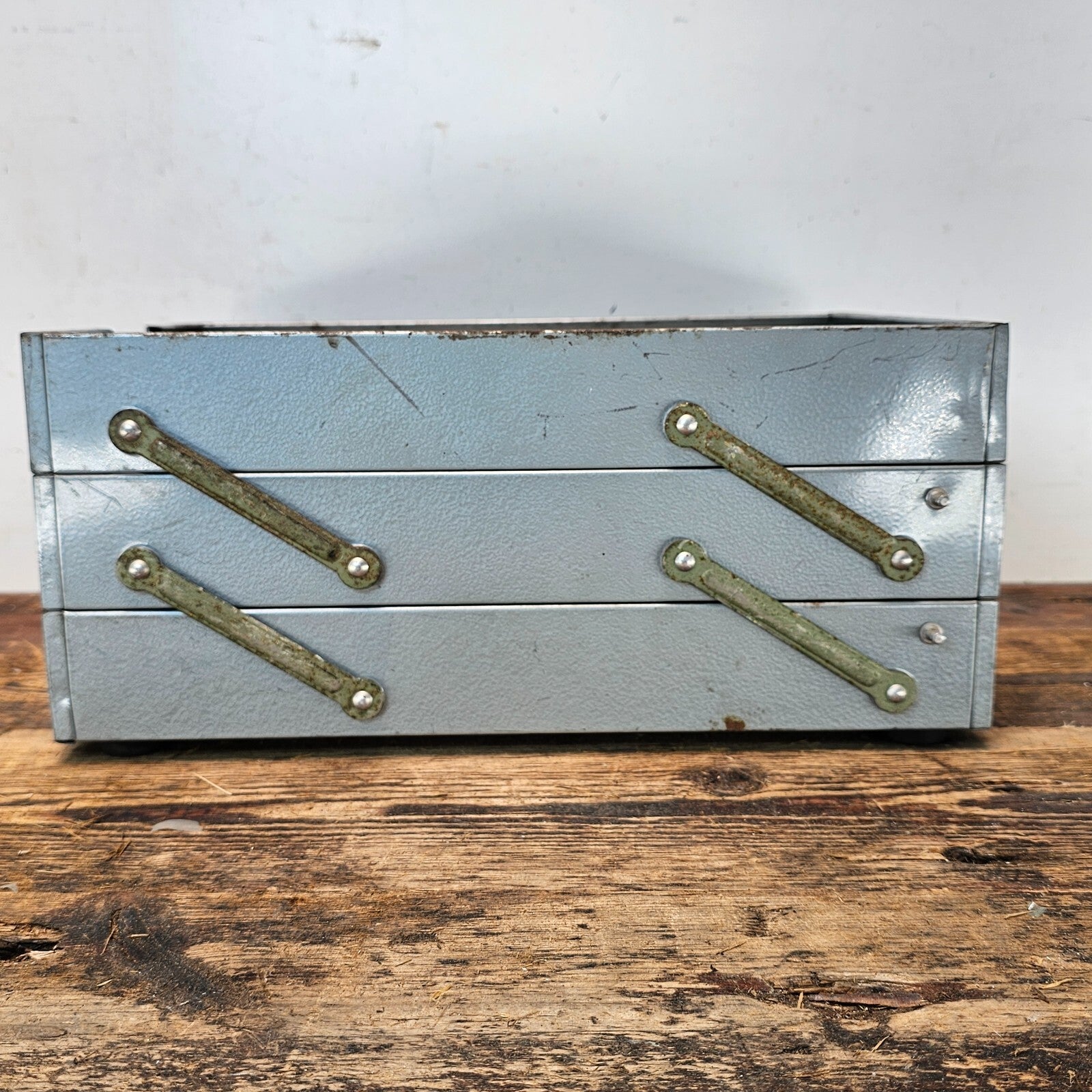 Vintage CARL 3-Tier Steel Letter Tray Made In Japan