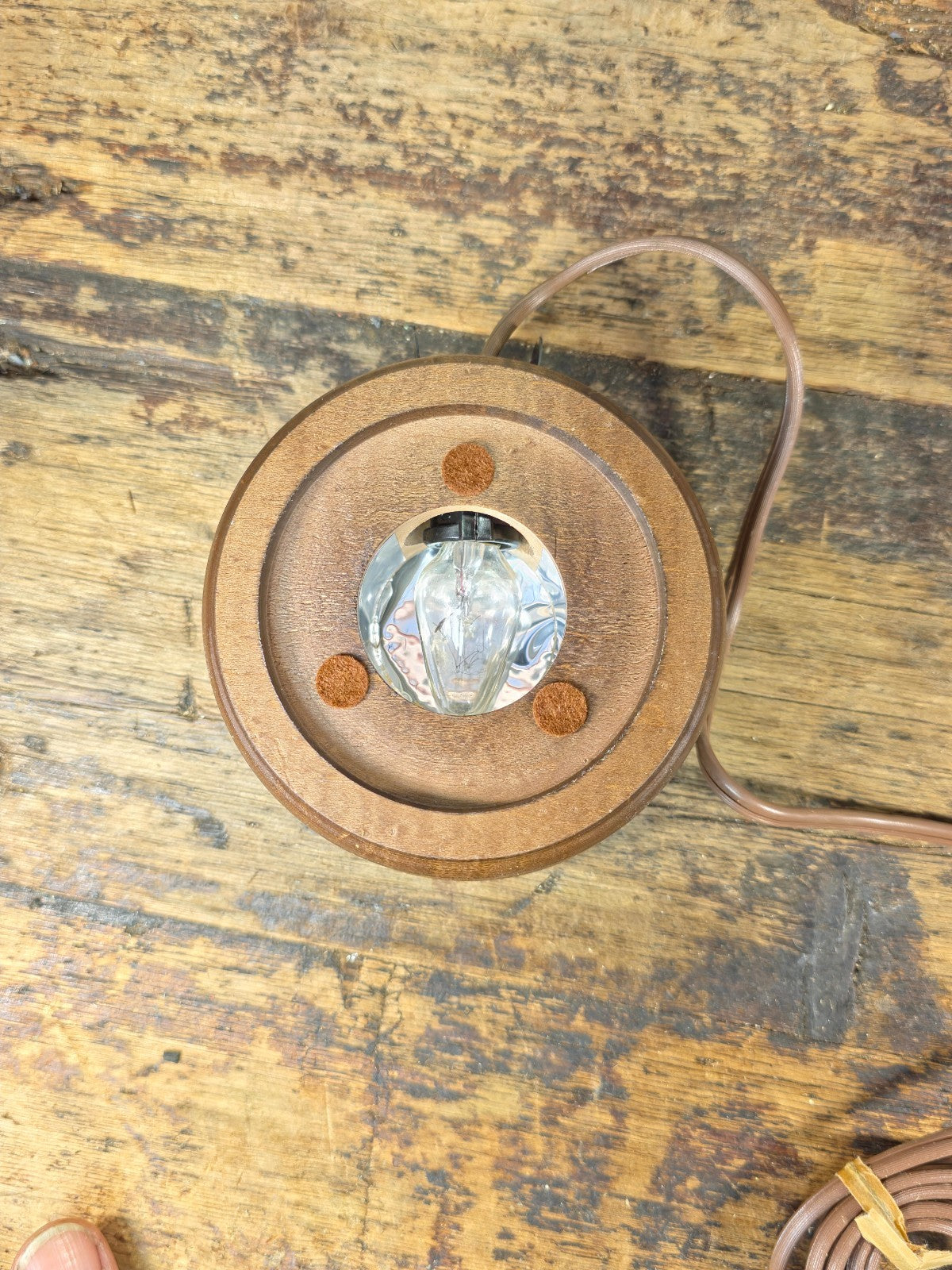 Vintage Wooden Display Light Stand by Analite Inc. “Show-Off Illuminator” USA