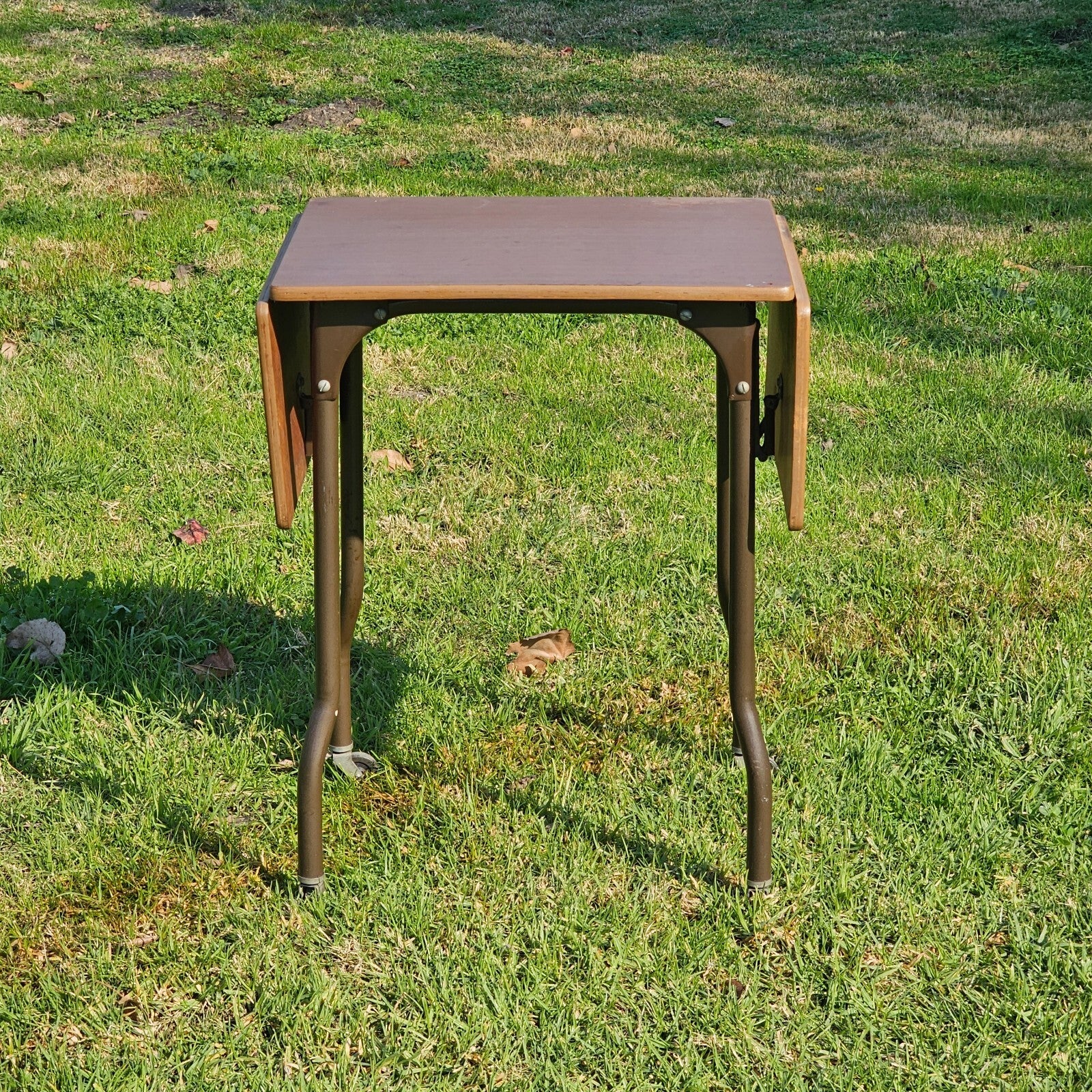 MASO Steel Products Rolling Drop Leaf Typewriter Table MCM