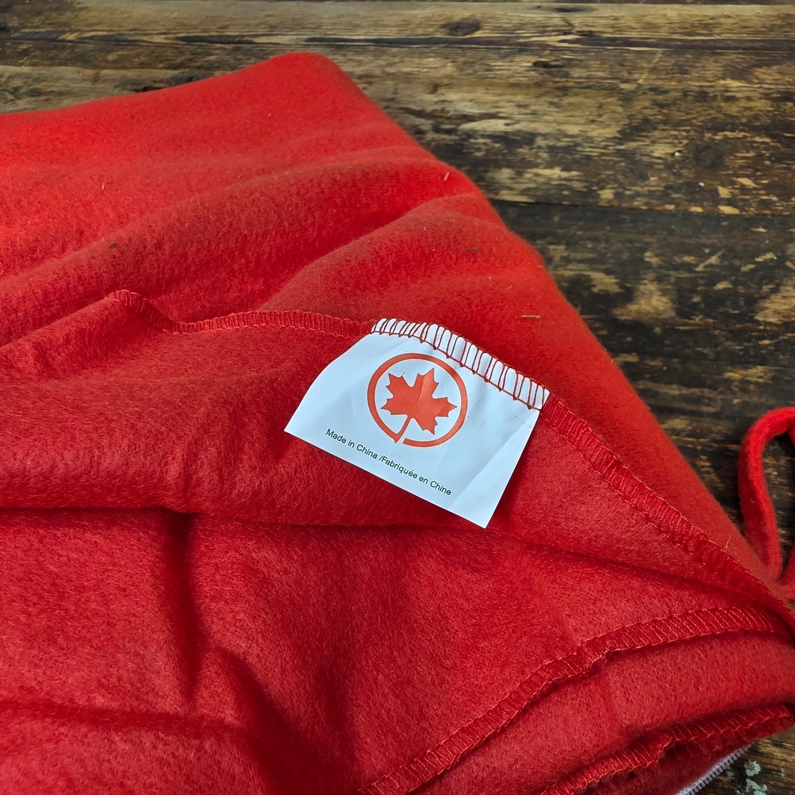 Air Canada Red Travel Comfort Kit (Partial Set) Blanket & Earplugs