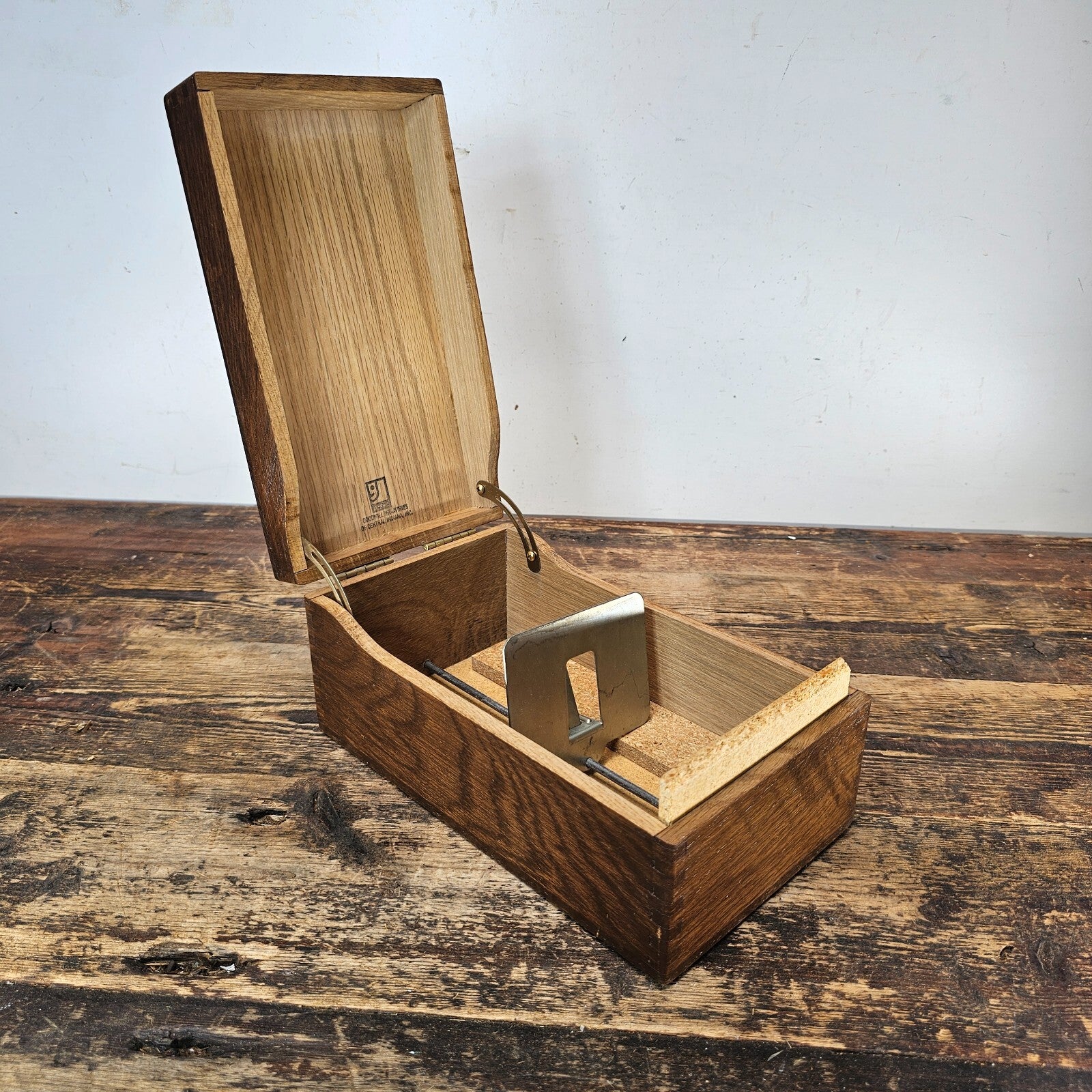 Vintage Wooden Index Card File Box - Goodwill Industries (1974-1992)