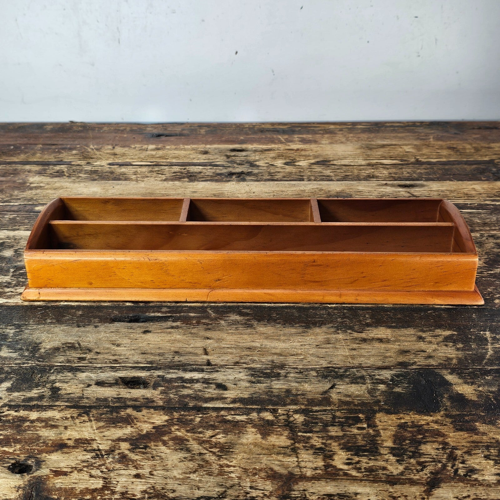 Wooden Desk Organizer 14.75"L × 5.25"W × 2"H (9 oz.)